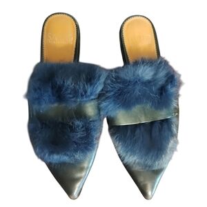 Franco Sarto Faux fur Flats Size 6